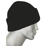 Шапка трикотажная полушерстяная Люкс черная