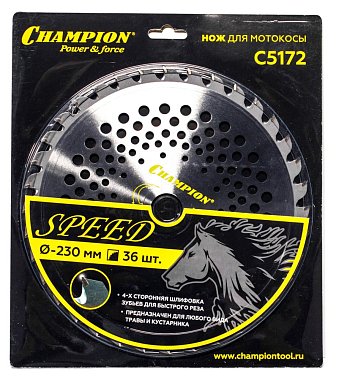 Нож с зубцами из твердого сплава  Speed 36/230/25,4 (SRM-2305SI,SRM-2655SI), CHAMPION